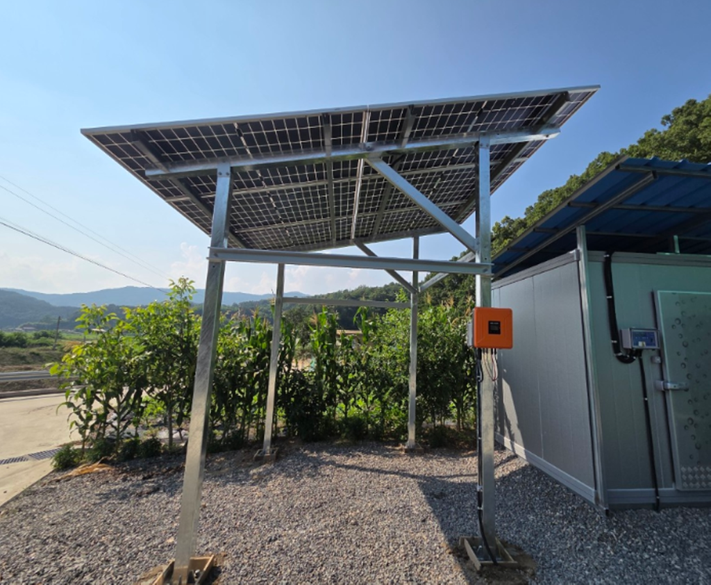 주택용태양광마당설치사진