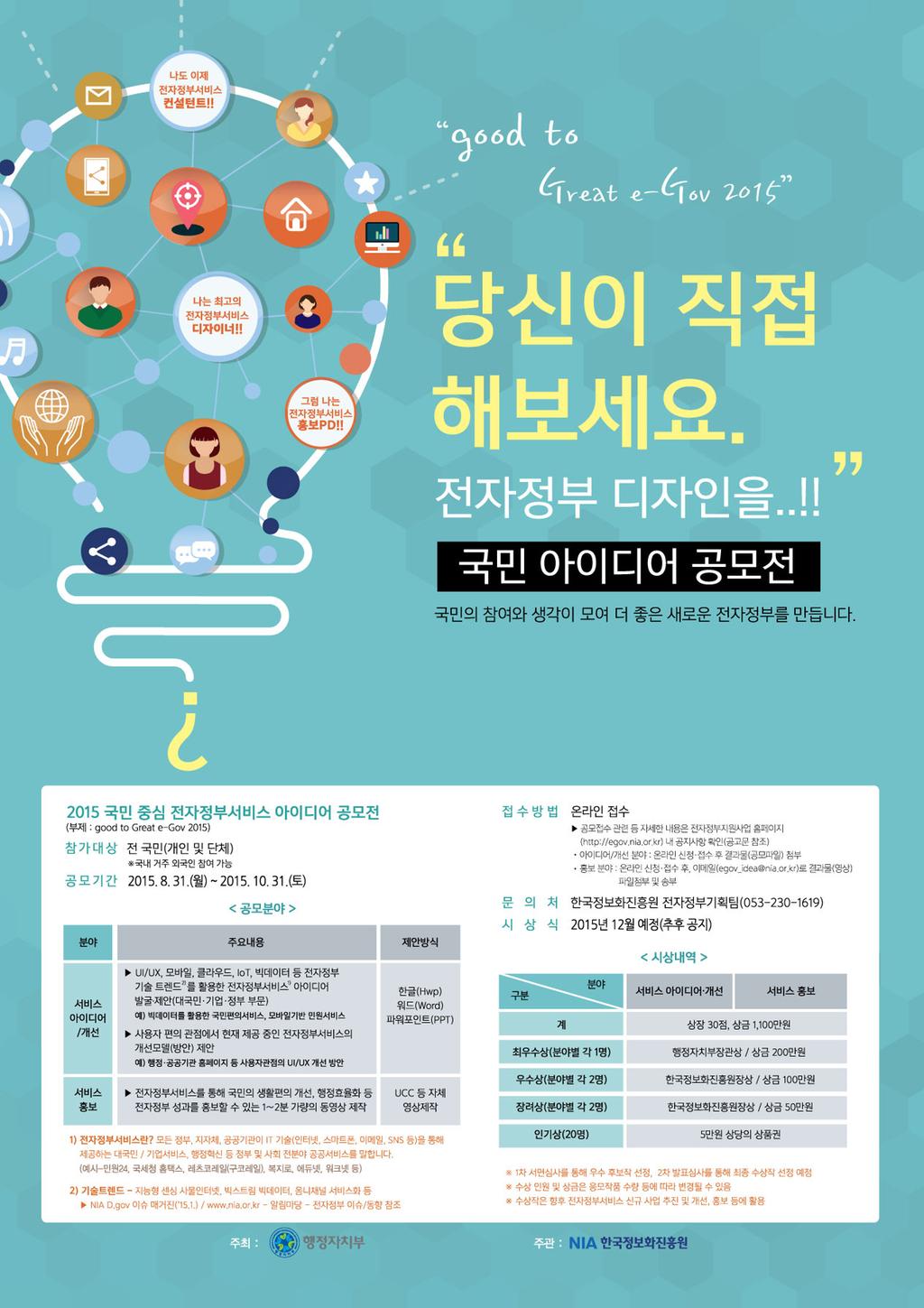 2015 국민 중심 전자정부서비스 아이디어 공모전 팜플렛