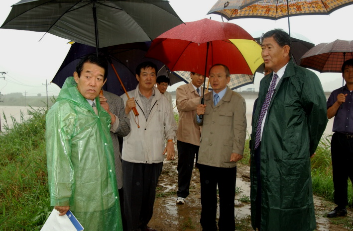 건설교통부장관수해현장