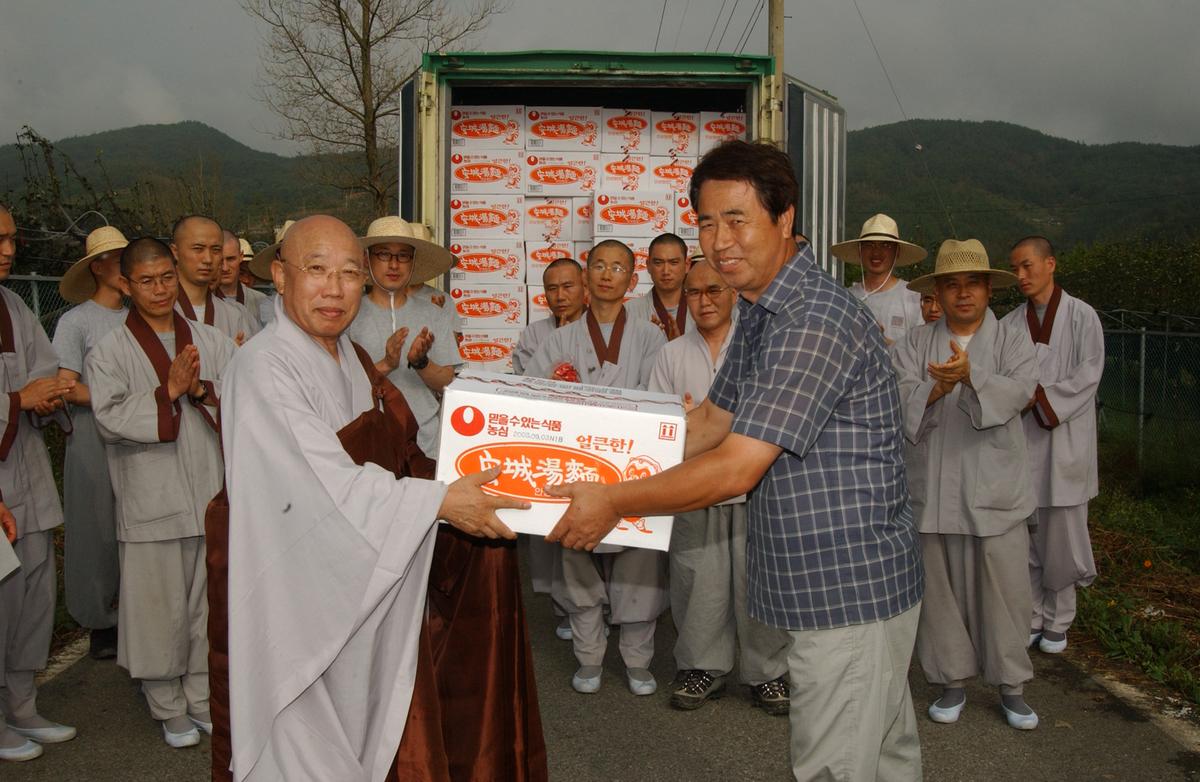 해인사수해복구작업