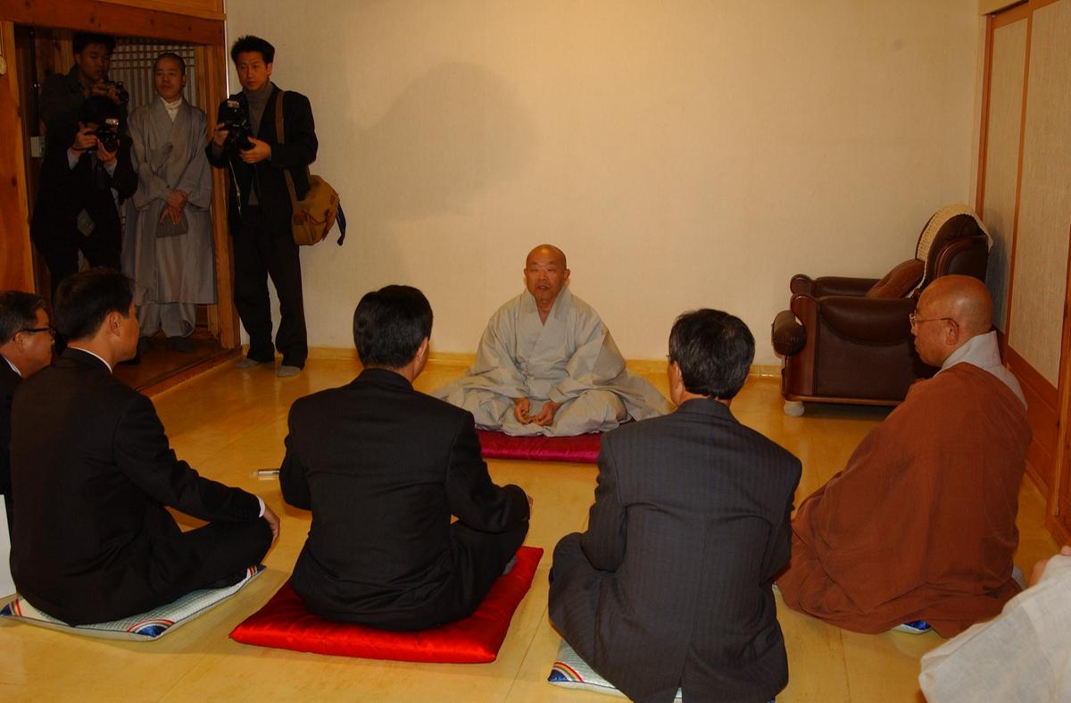 노무현후보해인사방문