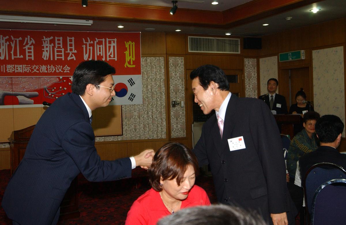 중국 신창현 합천방문
