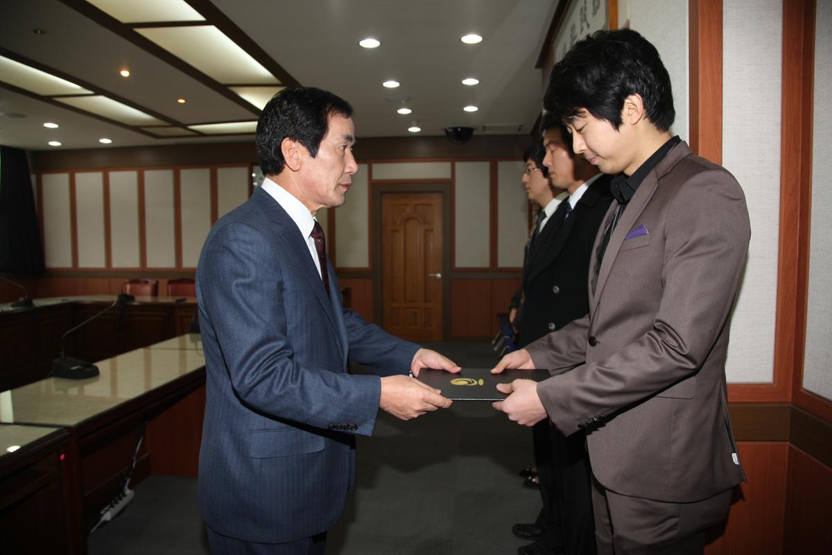 2012년 장학증서 전달식
