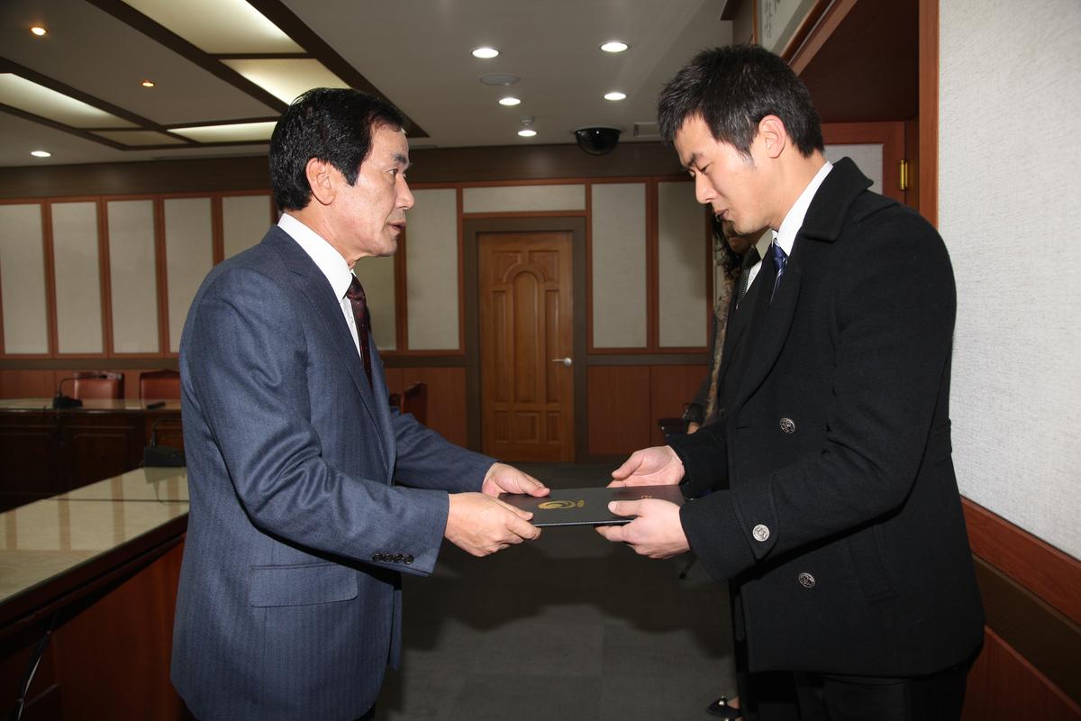 2012년 장학증서 전달식