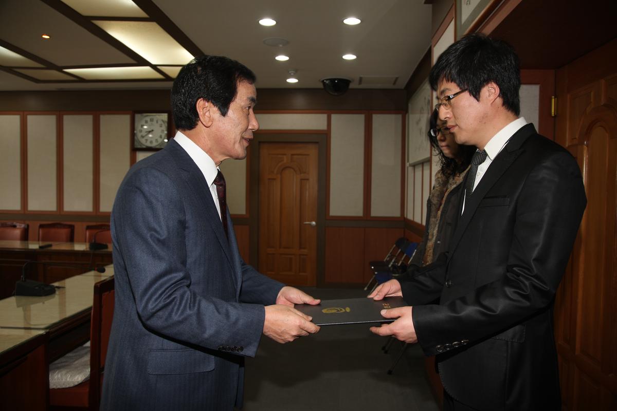 2012년 장학증서 전달식