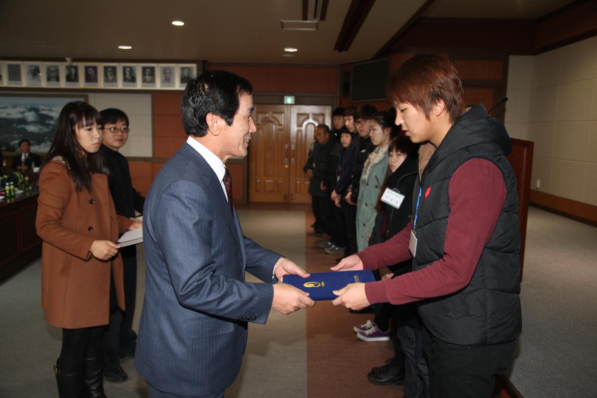 2012년 장학증서 전달식