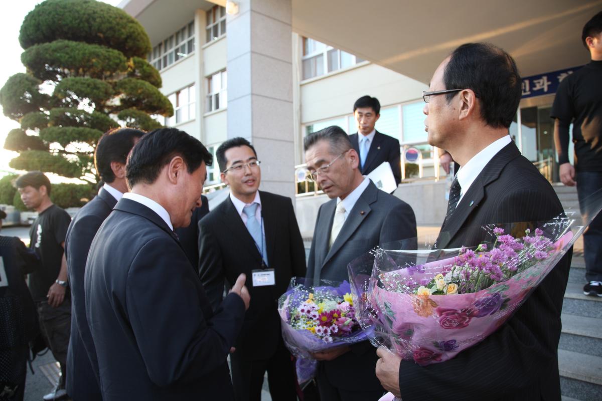 일본 삼풍시 우호방문단 환영식