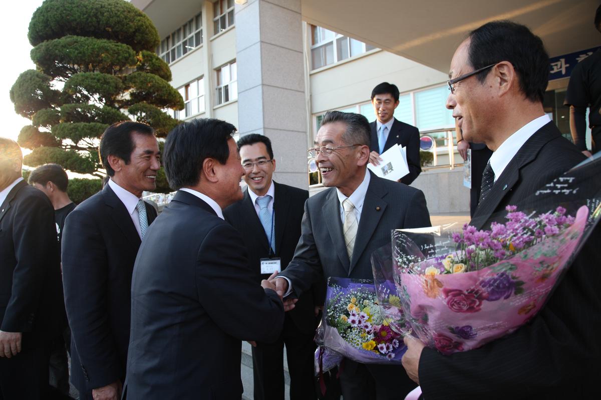 일본 삼풍시 우호방문단 환영식