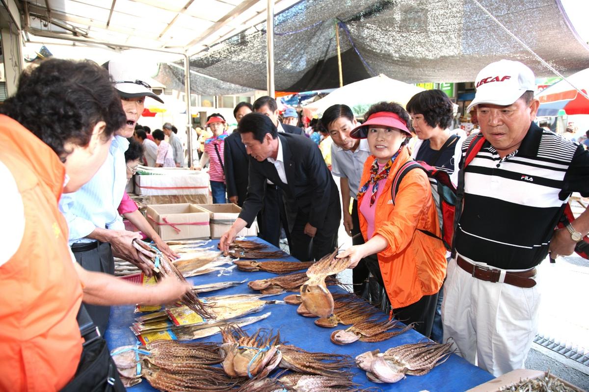 재구 향우회 삼가 재래시장 방문