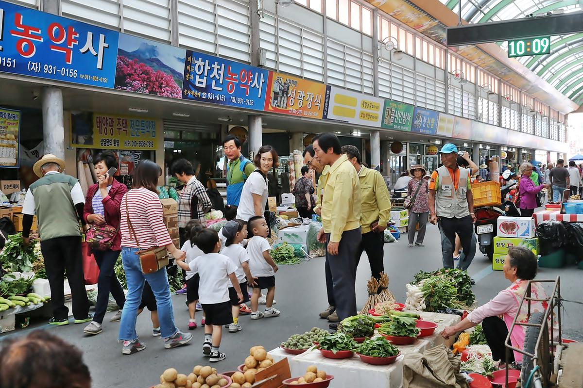 하창환군수A1합천시장방문