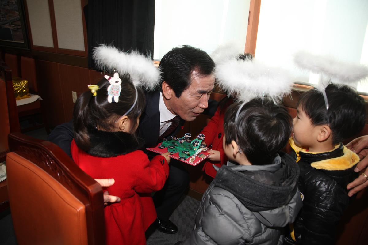 합천 성모유치원생 군청방문
