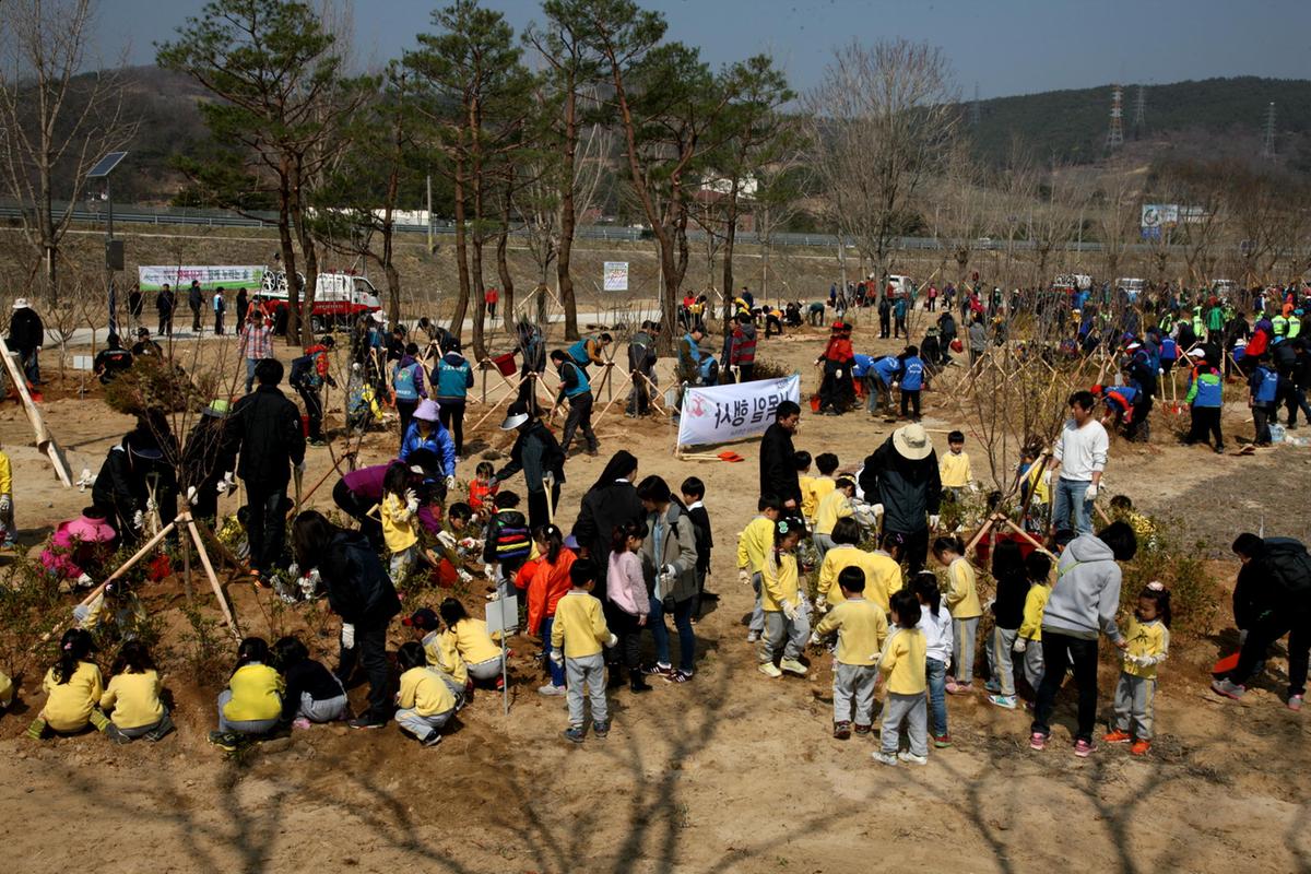 군민이행복한 나무심기