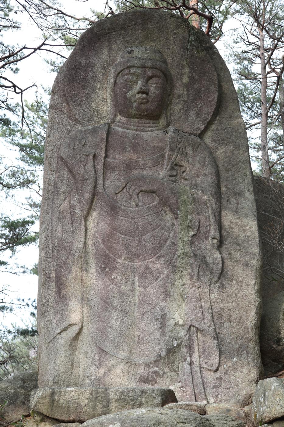 해인사 매애불입상