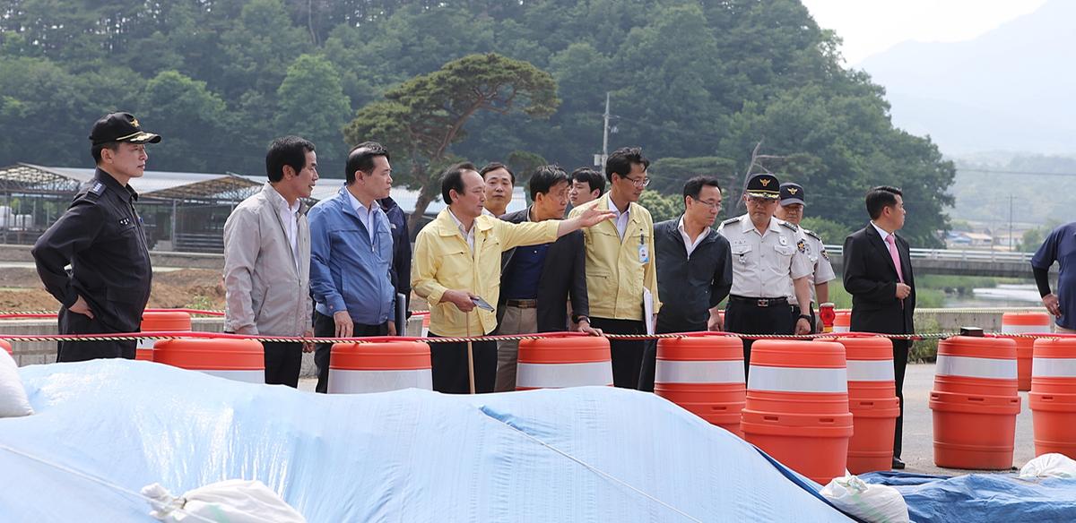 합천 소방방제청장가화수해복구 현장방문