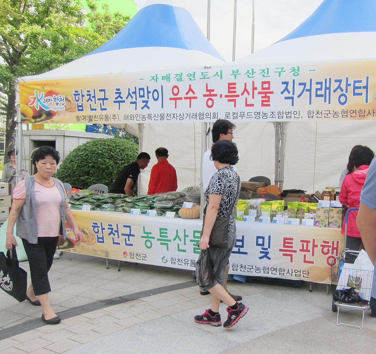 농특산물 부산진구청 직거래장터
