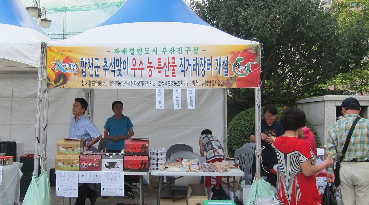농특산물 부산진구청 직거래장터