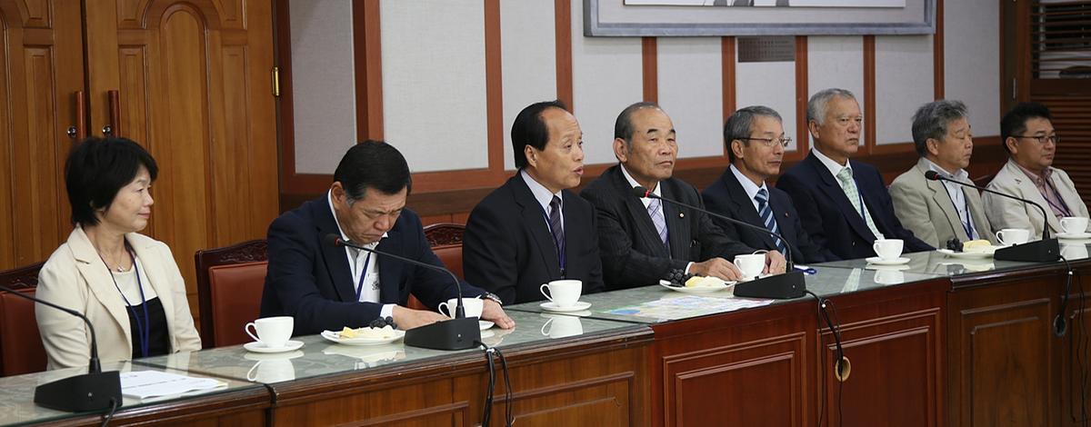 일본 미토요시 경제사절단 군청방문