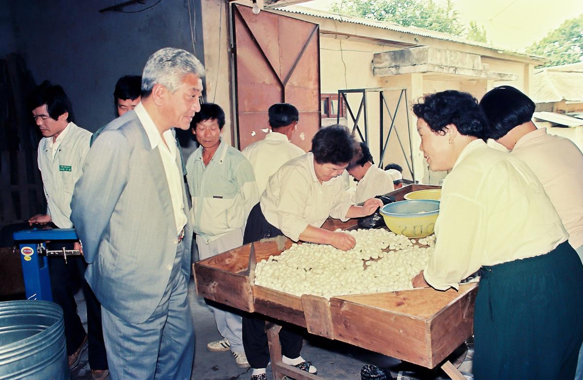 누에생산 현장방문