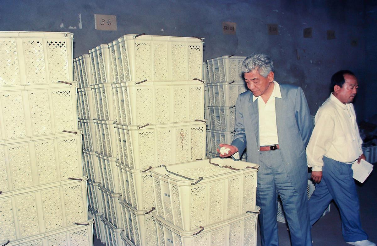 누에생산 현장방문