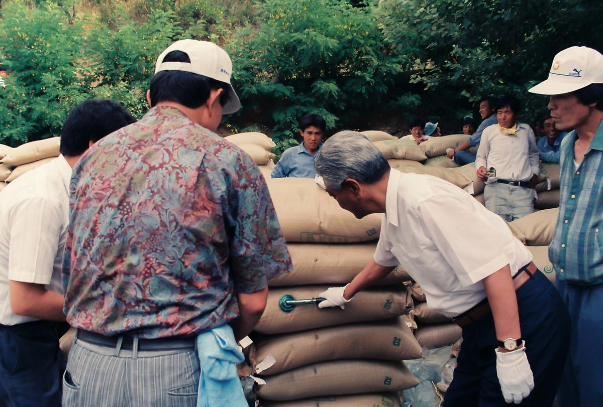 쌀 수매현장