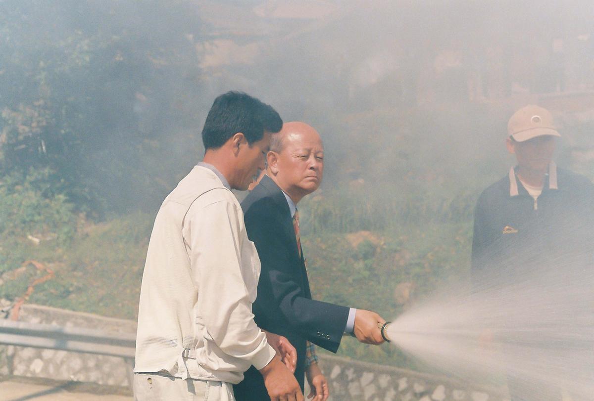 농촌형 소방전 화재진화 시연회