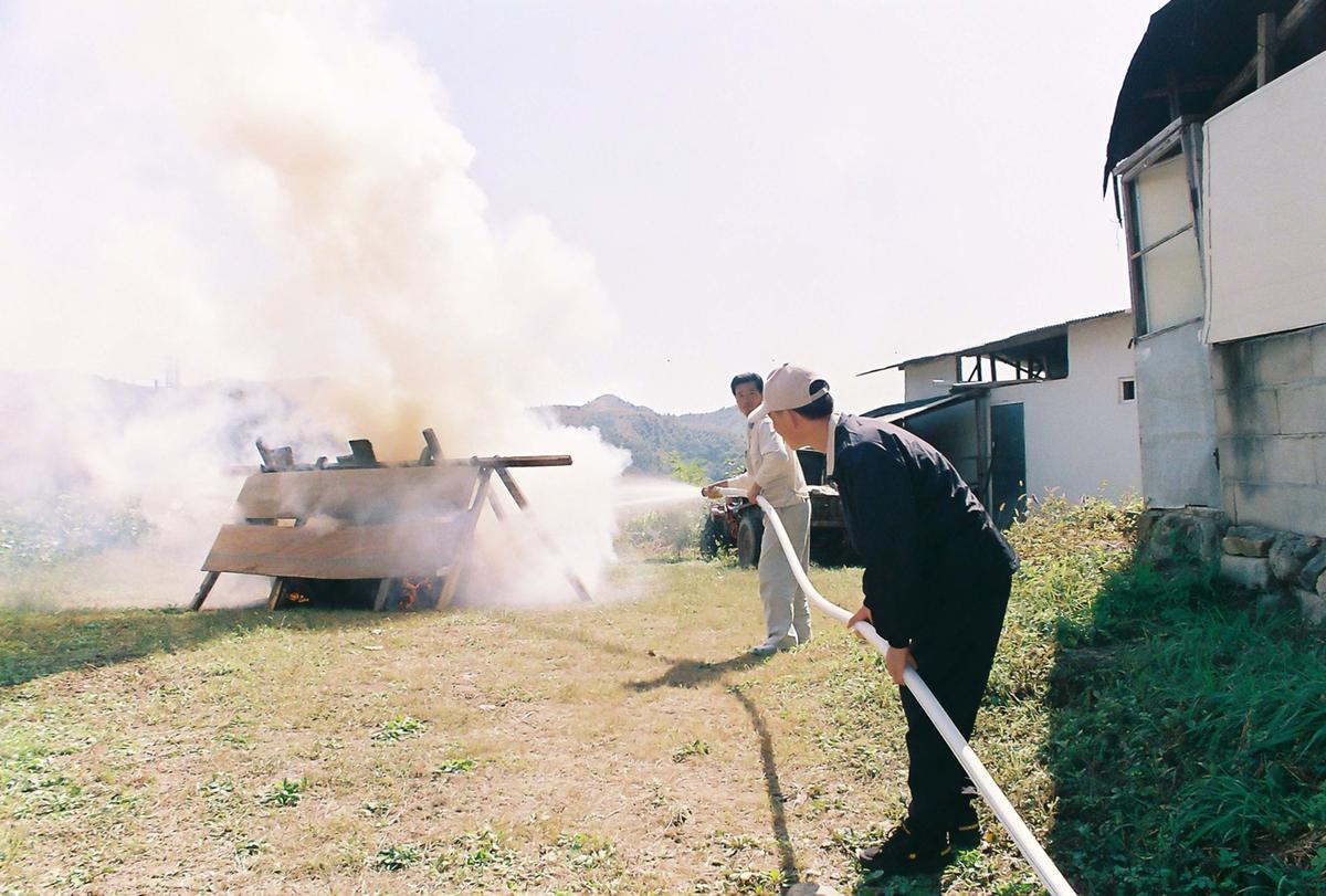 농촌형 소방전 화재진화 시연회