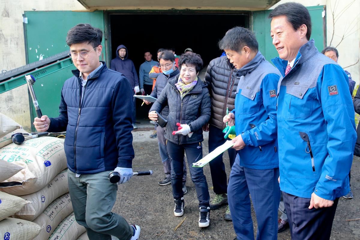 율곡면 공공비축미 매입 현장 방문