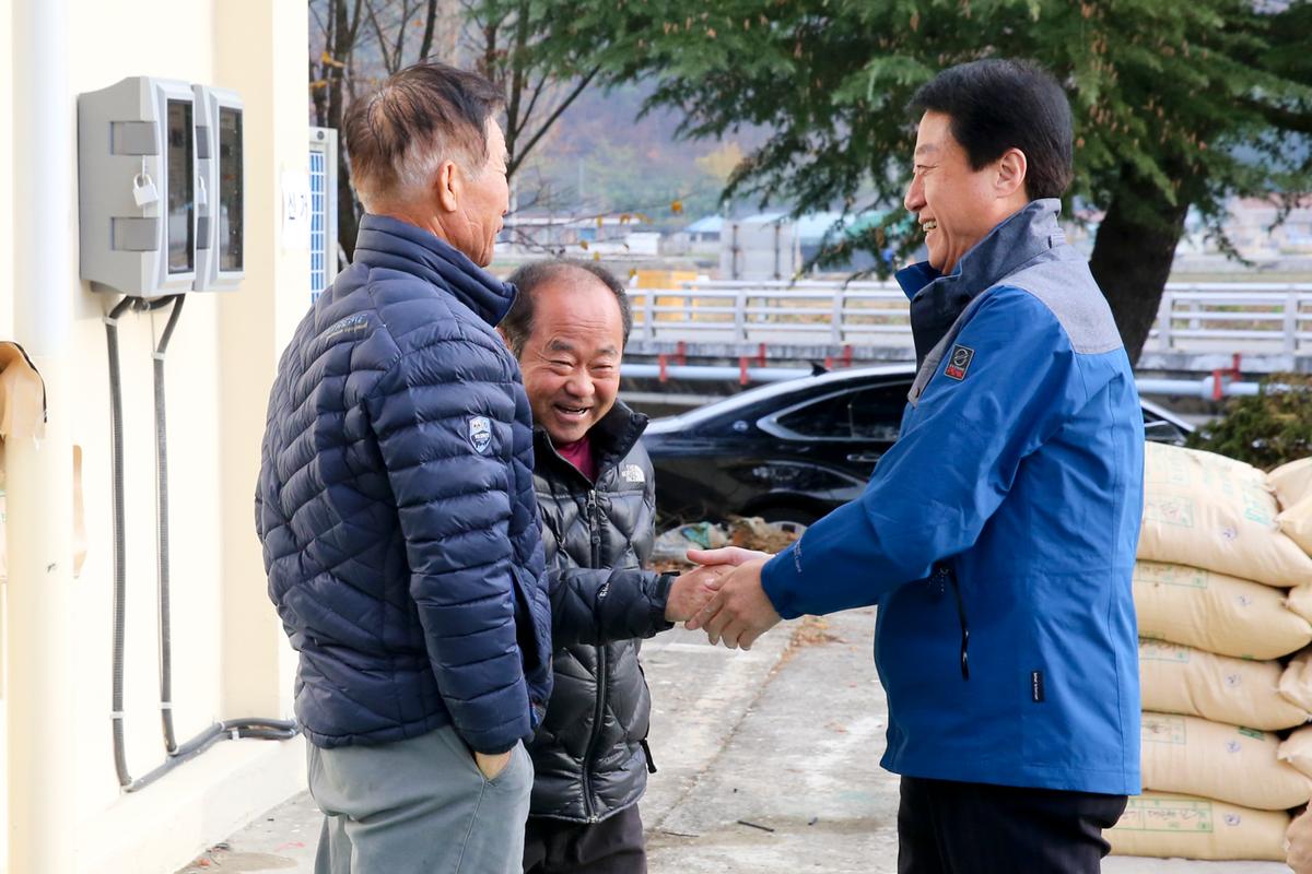 대양면 공공비축미 매입 현장 방문