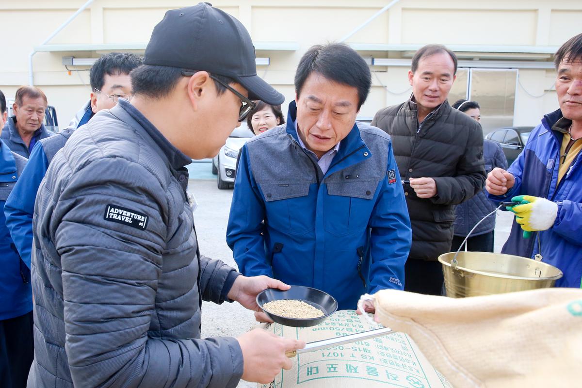 대양면 공공비축미 매입 현장 방문