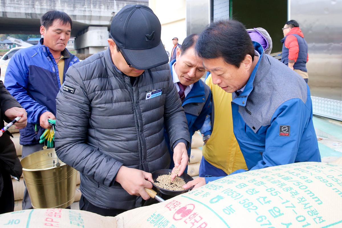 대양면 공공비축미 매입 현장 방문