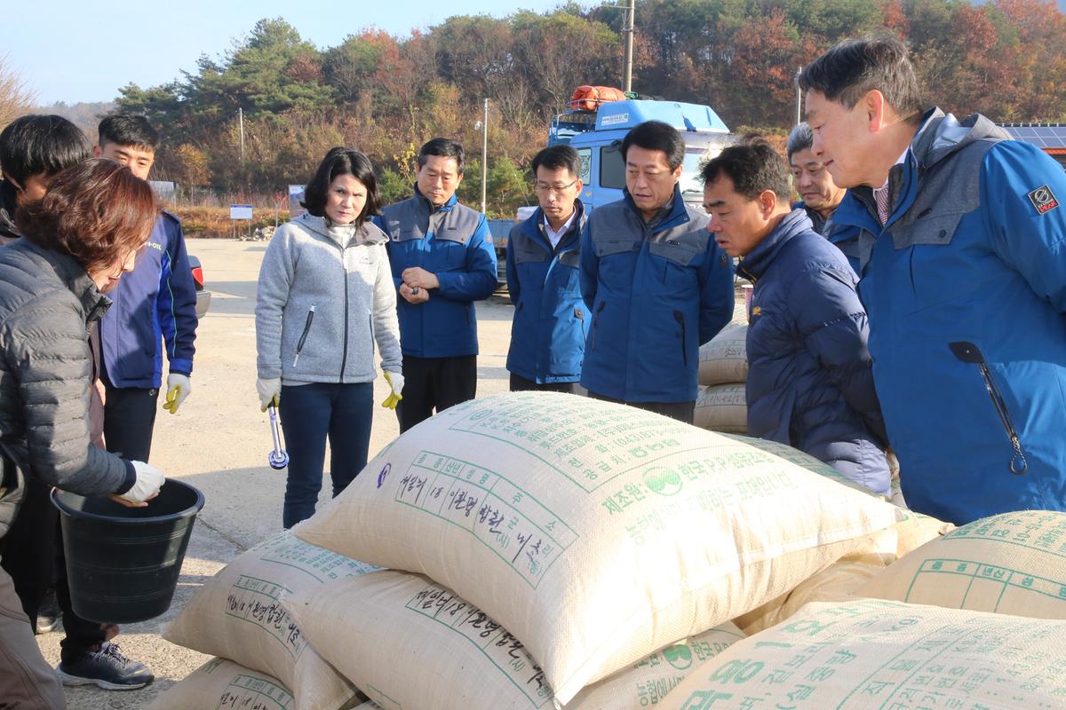 쌍백면 공공비축미 매입 현장 방문
