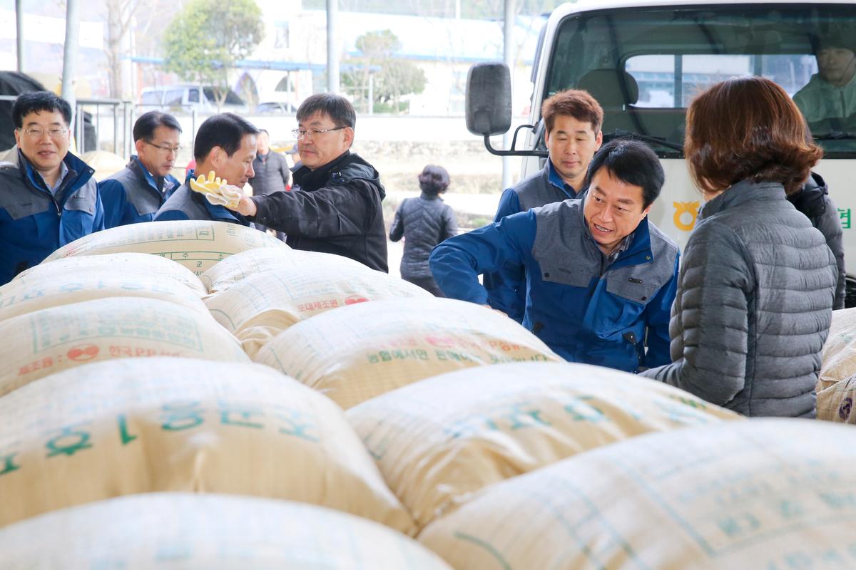가회면 공공비축미 매입 현장 방문