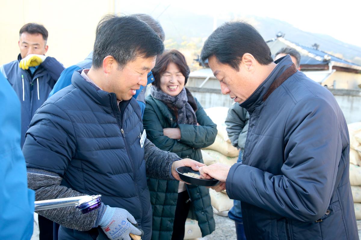묘산면 공공비축미 매입 현장 방문