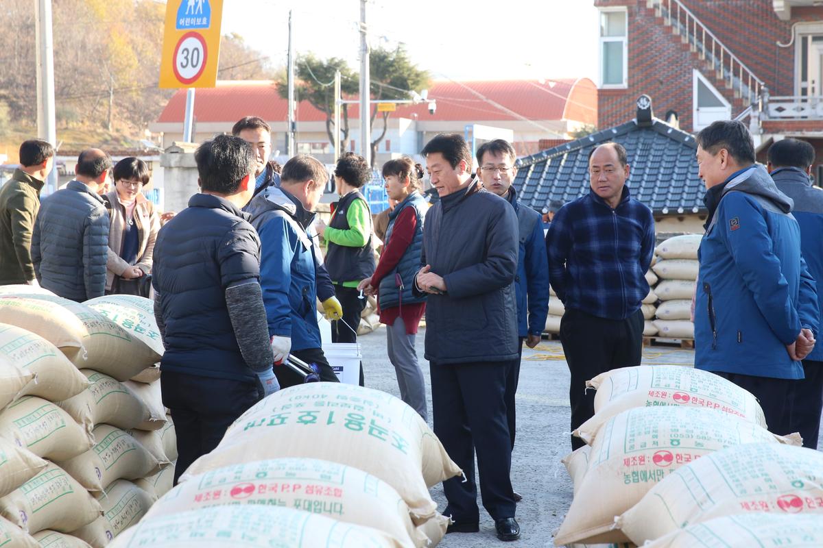 묘산면 공공비축미 매입 현장 방문