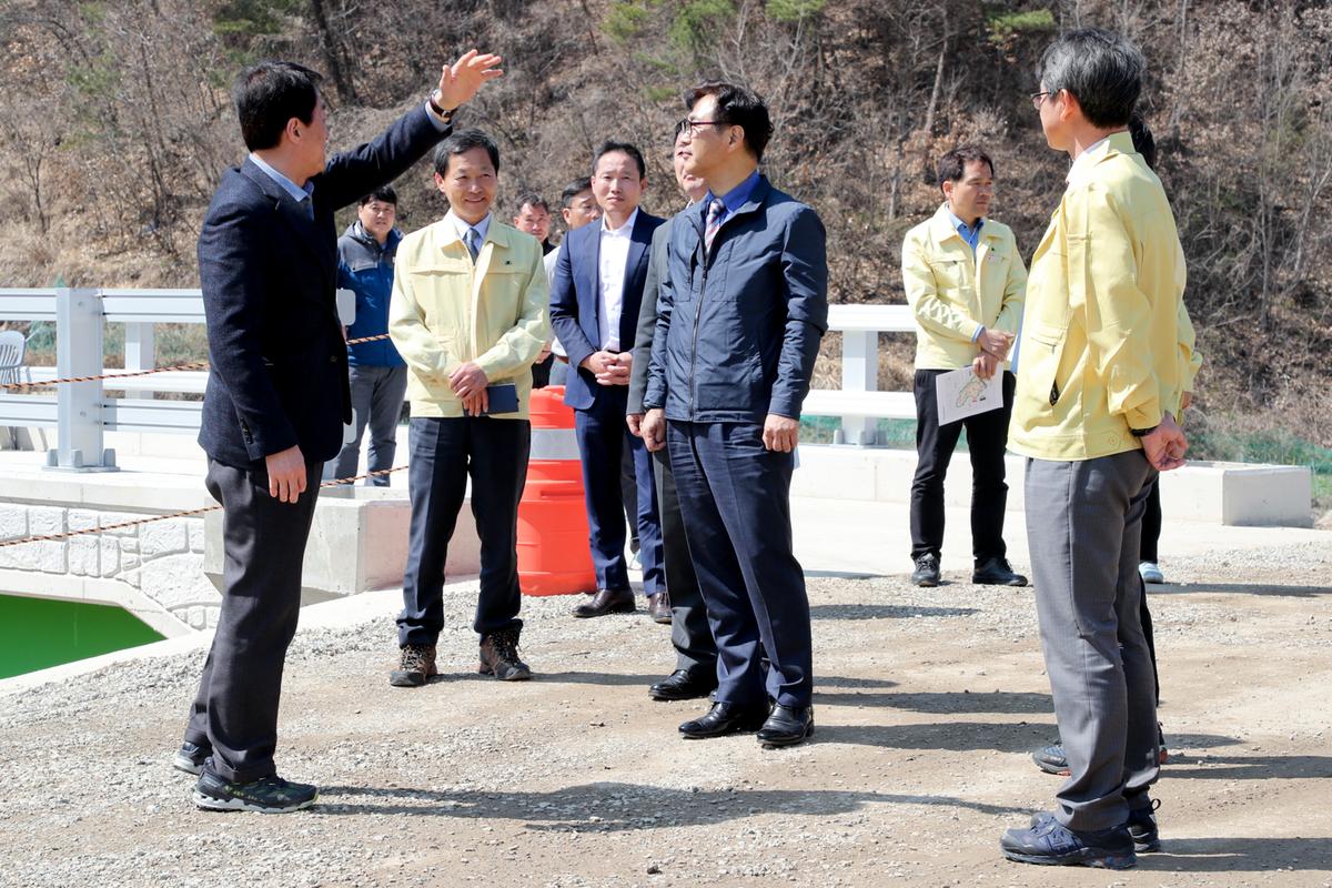 문송 자연재해위험 개선지구 정비사업 행안부 제2차관 현장방문