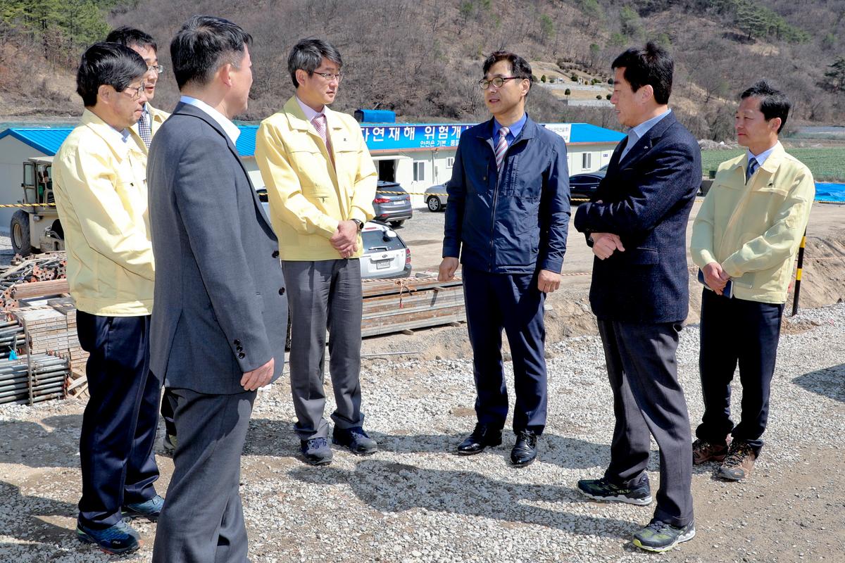 문송 자연재해위험 개선지구 정비사업 행안부 제2차관 현장방문