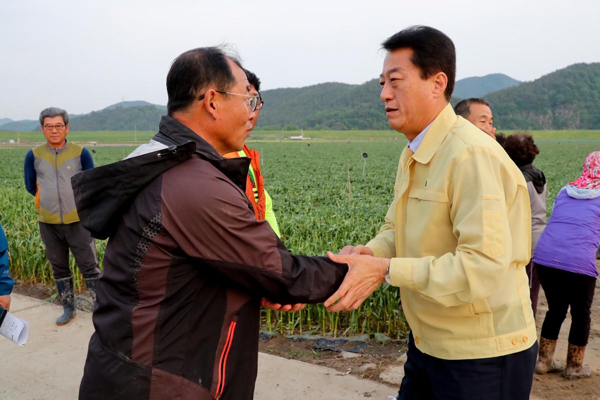 적중,쌍책,청덕 우박피해 현장 방문