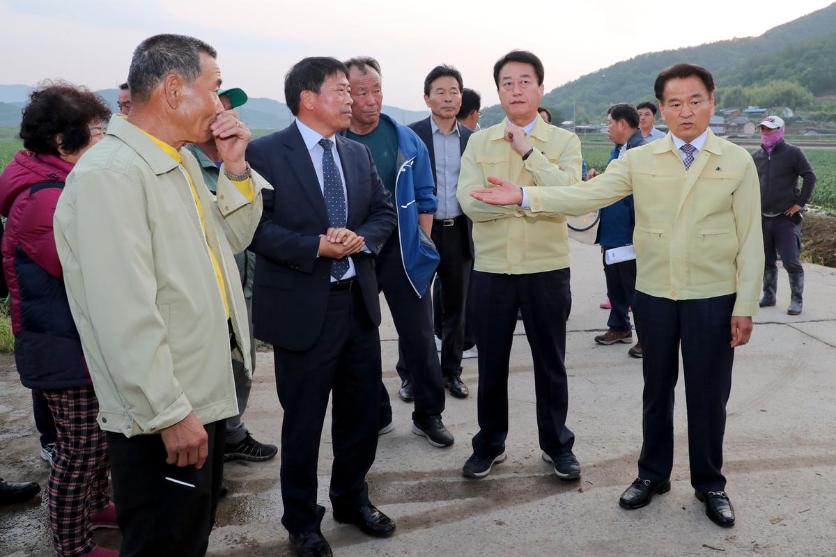 적중,쌍책,청덕 우박피해 현장 방문
