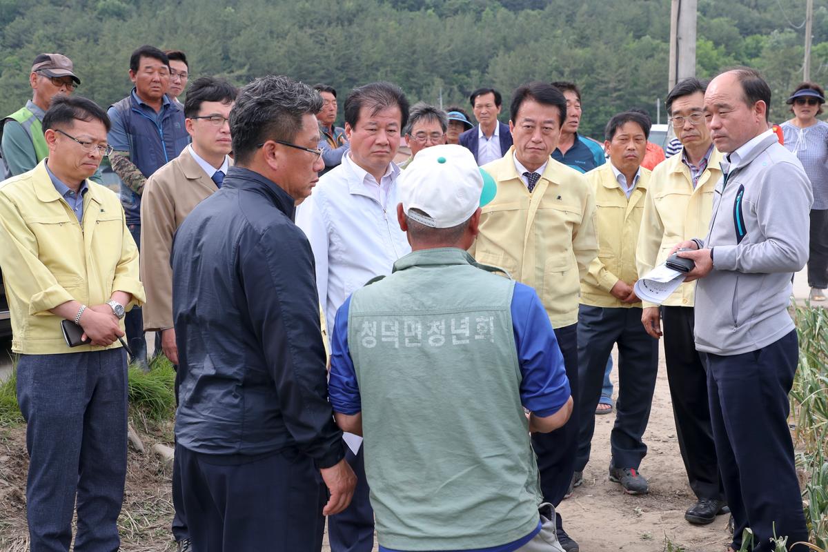 우박피해 현장 방문