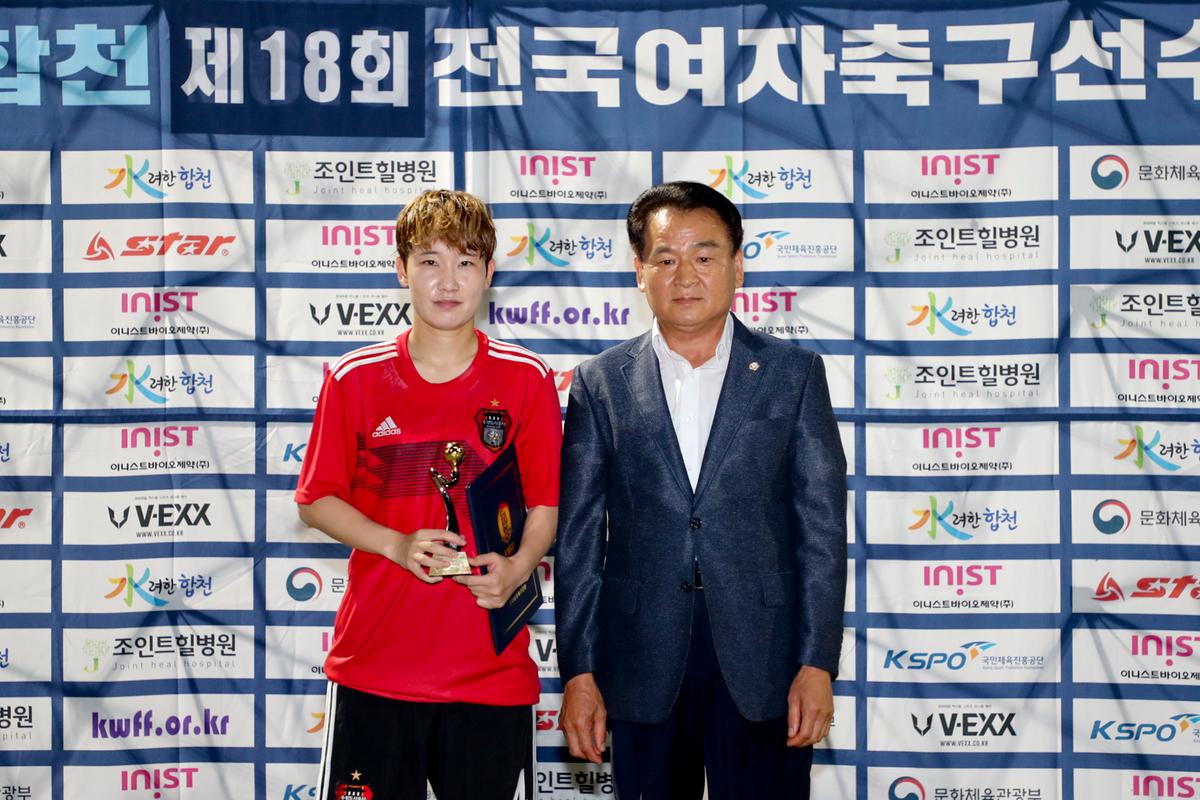 전국여자축구선수권대회 일반부 결승경기 시상식