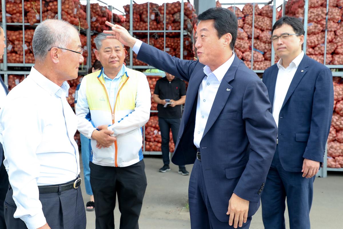 한국고등학교 축구연맹 마늘·양파팔아주기 행사
