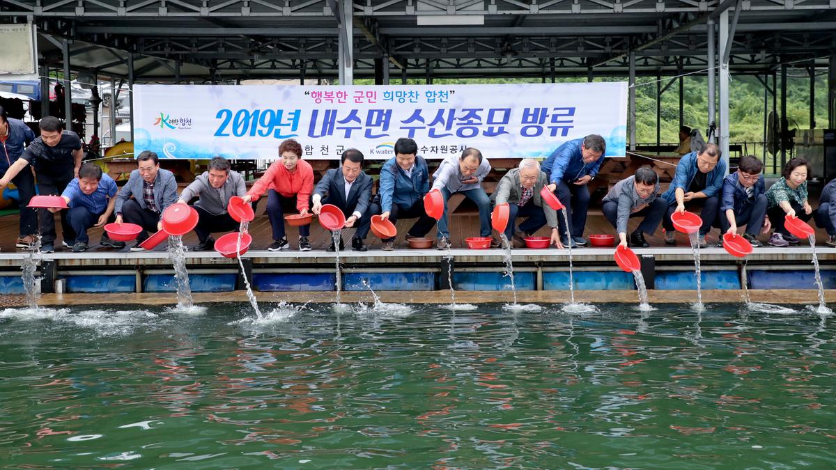 합천호 쏘가리 치어 방류