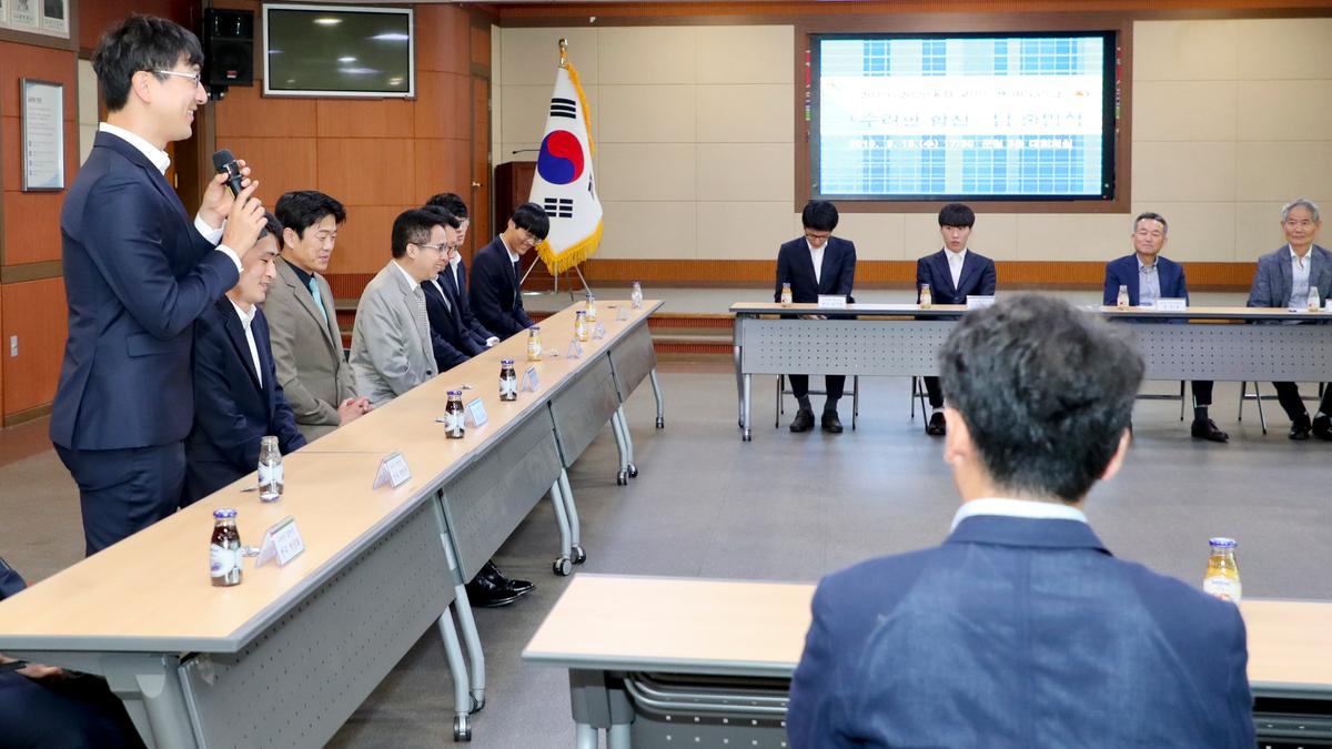 한국바둑리그 수려한 합천팀 선수단 방문