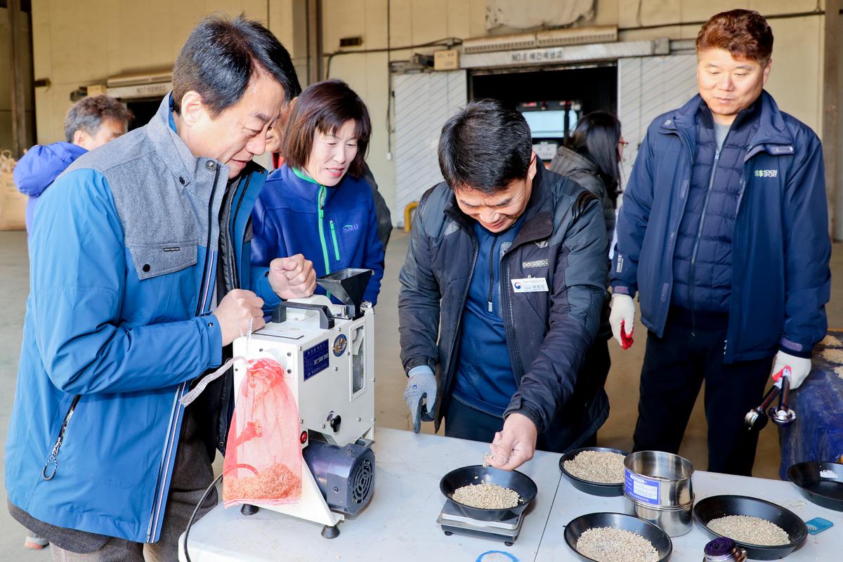 공공비축미 초계면 수매현장