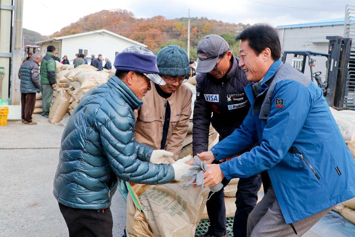 공공비축미 쌍백면 수매현장 방문