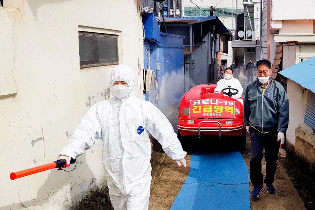 합천읍, 코로나19 확산 방지 자체방역 실시