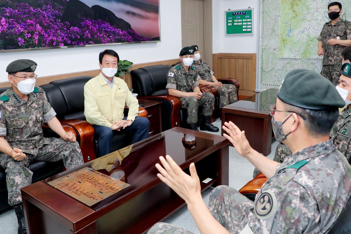 황인권 제2작전사령관 합천 방문