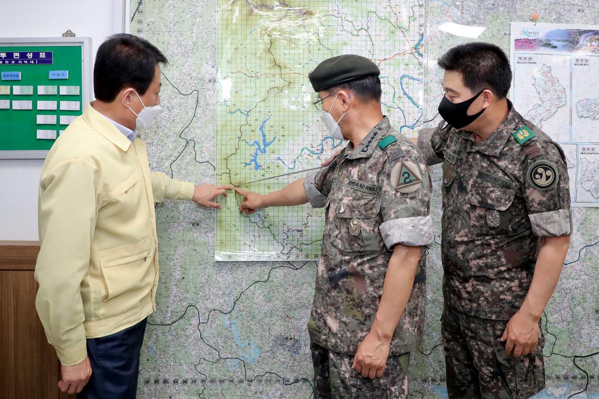 황인권 제2작전사령관 합천 방문