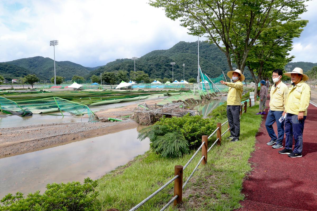 황강주변 수해 피해현장2
