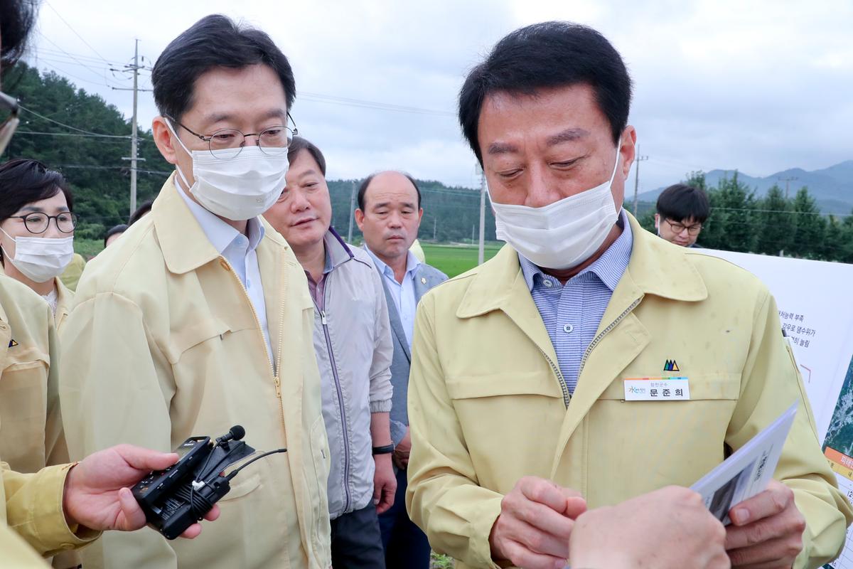 김경수 경남도지사 수해현장 방문